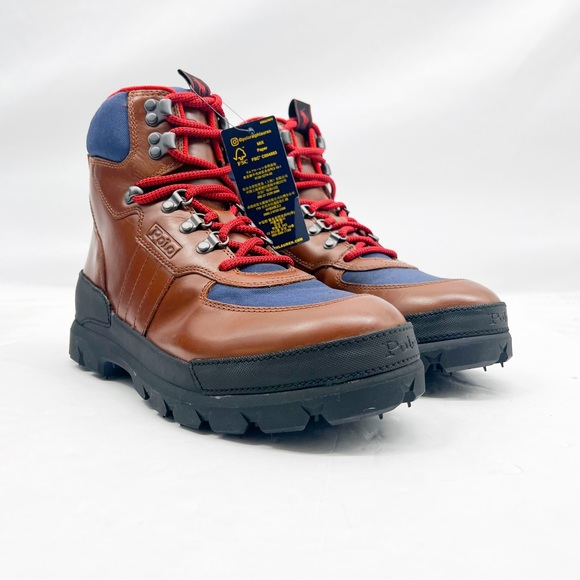 Polo Ralph Lauren Oslo Tactical Leather Boots New in Box - Picture 4 of 16